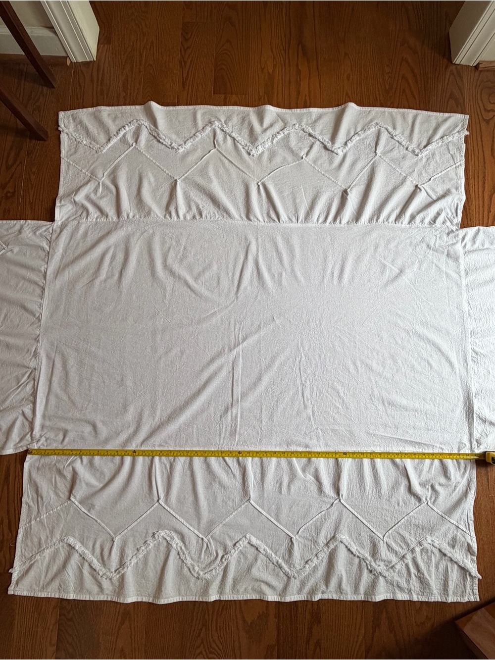 Anthropologie white crib skirt for traditional sized crib. - Picture 5 of 8